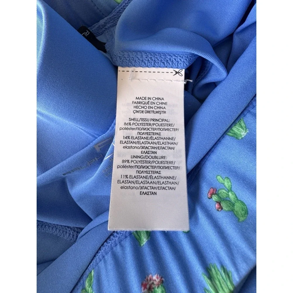 RLX Ralph Lauren Golf Skort Women Small Blue Cactus Print Excellent Activewear